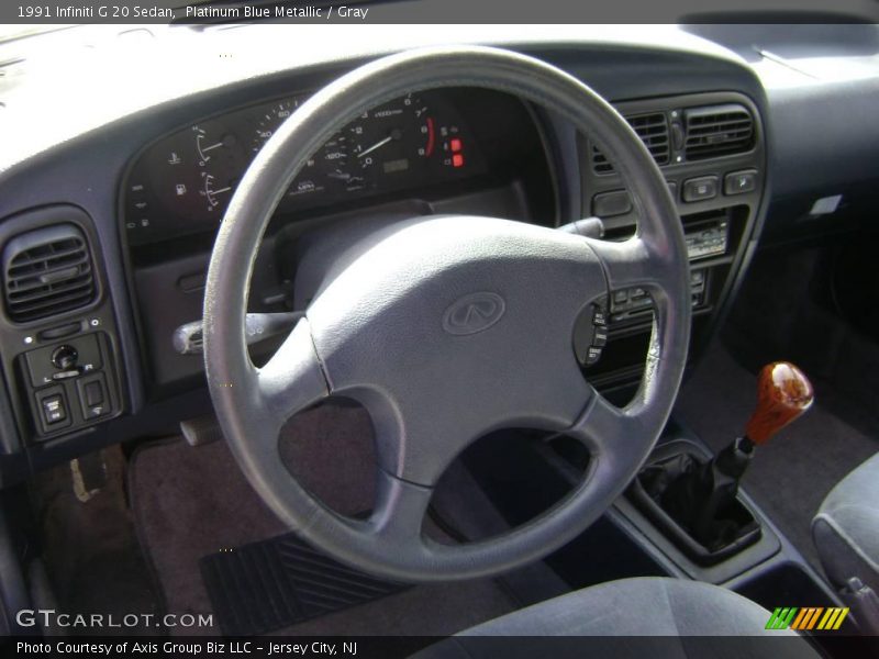 Platinum Blue Metallic / Gray 1991 Infiniti G 20 Sedan