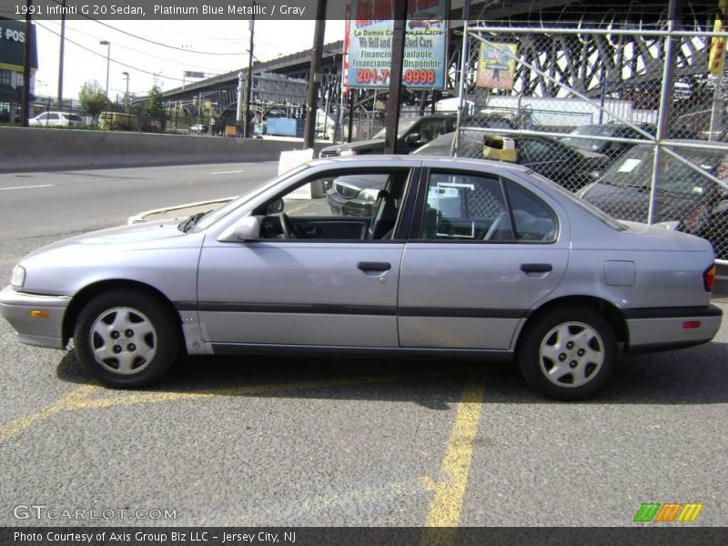 Platinum Blue Metallic / Gray 1991 Infiniti G 20 Sedan