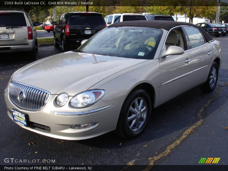 Gold Mist Metallic / Neutral 2009 Buick LaCrosse CX