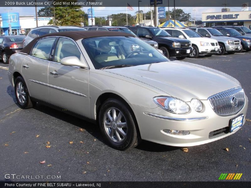 Gold Mist Metallic / Neutral 2009 Buick LaCrosse CX