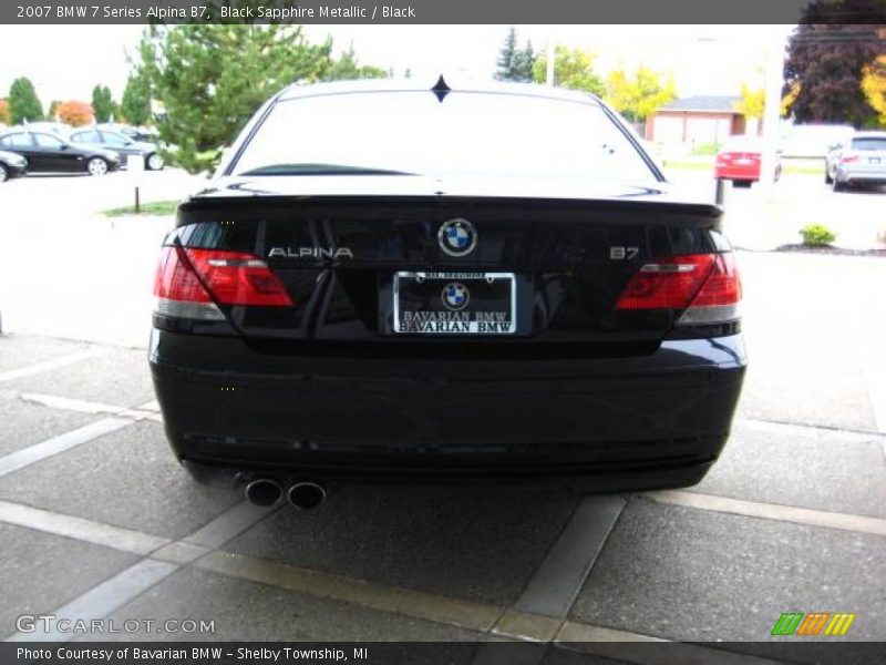 Black Sapphire Metallic / Black 2007 BMW 7 Series Alpina B7