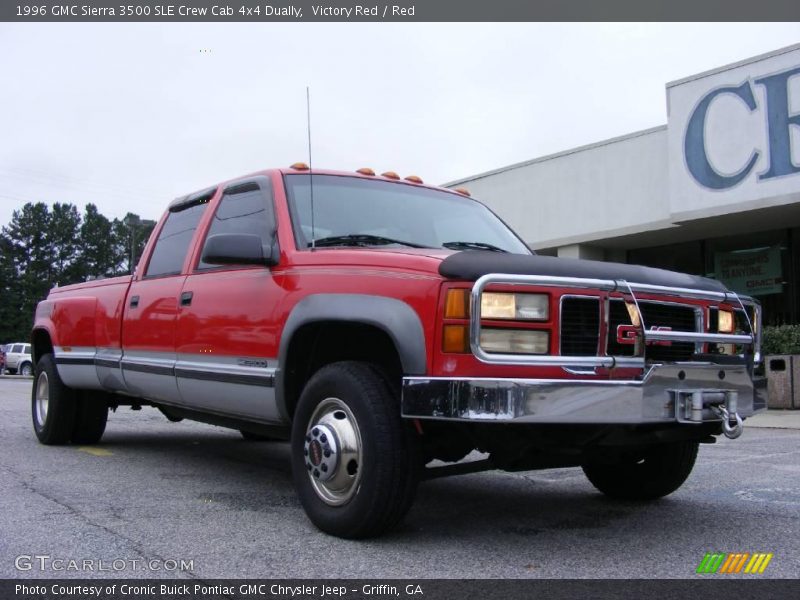 Victory Red / Red 1996 GMC Sierra 3500 SLE Crew Cab 4x4 Dually