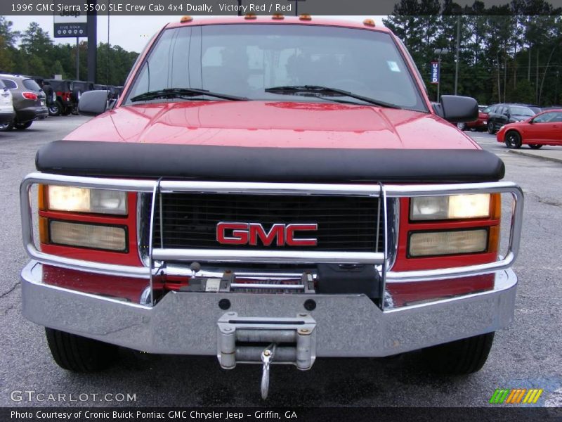 Victory Red / Red 1996 GMC Sierra 3500 SLE Crew Cab 4x4 Dually