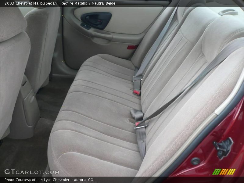 Redfire Metallic / Neutral Beige 2003 Chevrolet Malibu Sedan