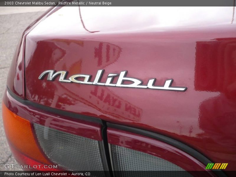 Redfire Metallic / Neutral Beige 2003 Chevrolet Malibu Sedan