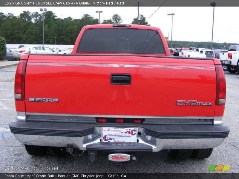 Victory Red / Red 1996 GMC Sierra 3500 SLE Crew Cab 4x4 Dually