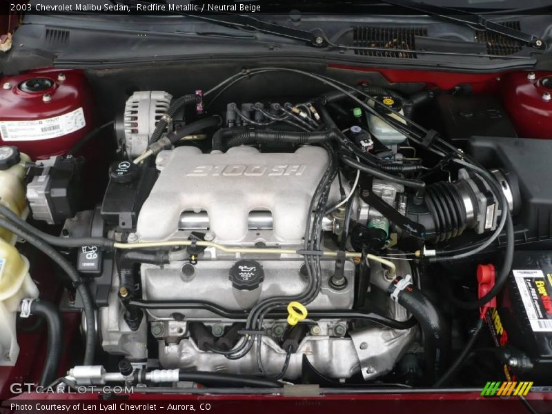 Redfire Metallic / Neutral Beige 2003 Chevrolet Malibu Sedan