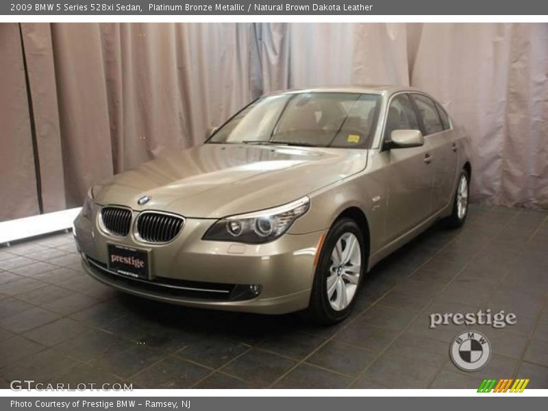 Platinum Bronze Metallic / Natural Brown Dakota Leather 2009 BMW 5 Series 528xi Sedan