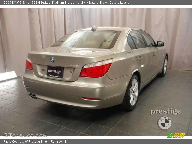Platinum Bronze Metallic / Natural Brown Dakota Leather 2009 BMW 5 Series 528xi Sedan