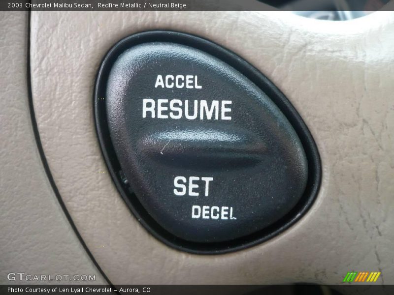 Redfire Metallic / Neutral Beige 2003 Chevrolet Malibu Sedan