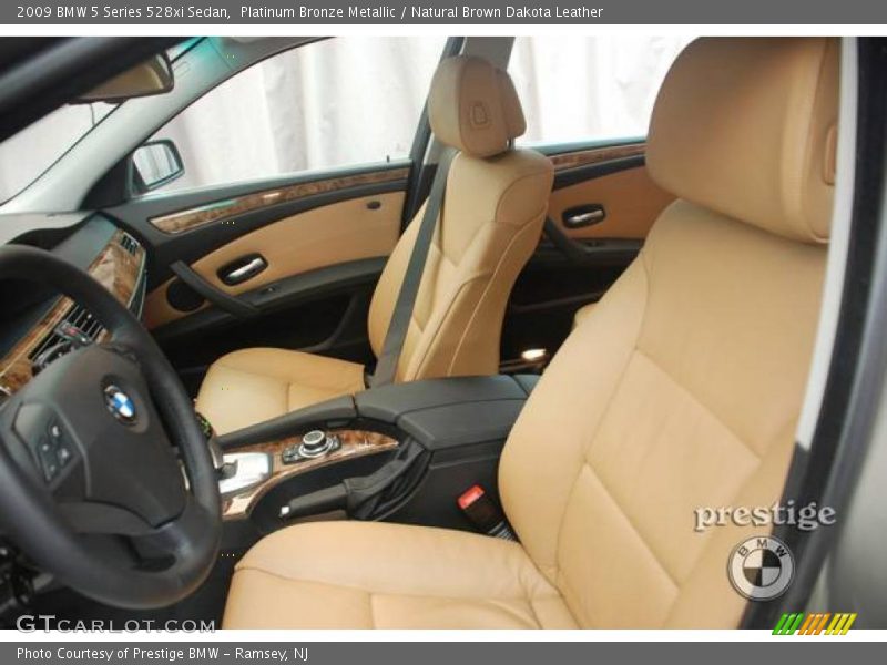 Platinum Bronze Metallic / Natural Brown Dakota Leather 2009 BMW 5 Series 528xi Sedan