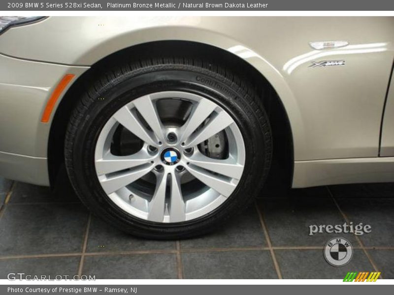 Platinum Bronze Metallic / Natural Brown Dakota Leather 2009 BMW 5 Series 528xi Sedan