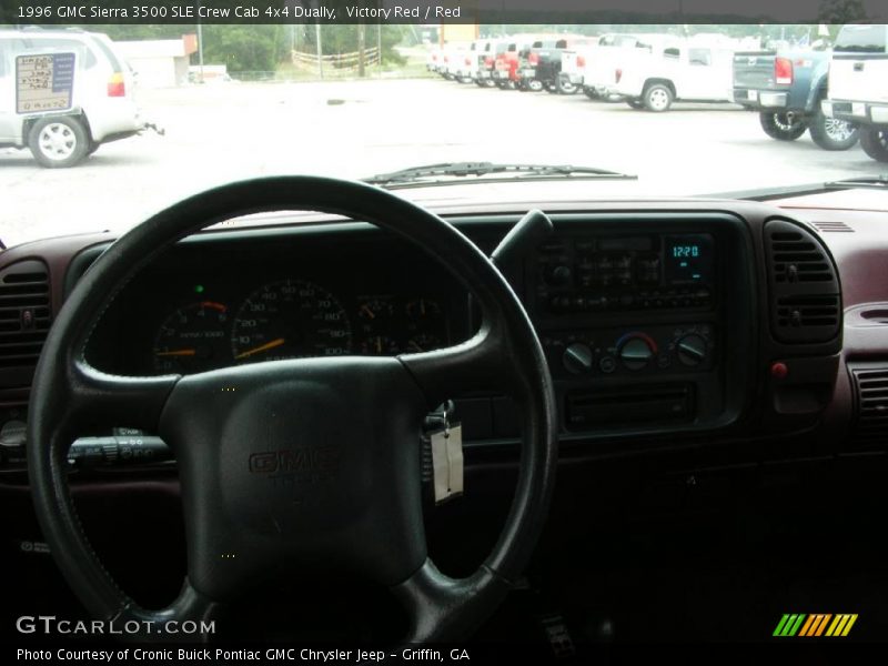 Victory Red / Red 1996 GMC Sierra 3500 SLE Crew Cab 4x4 Dually