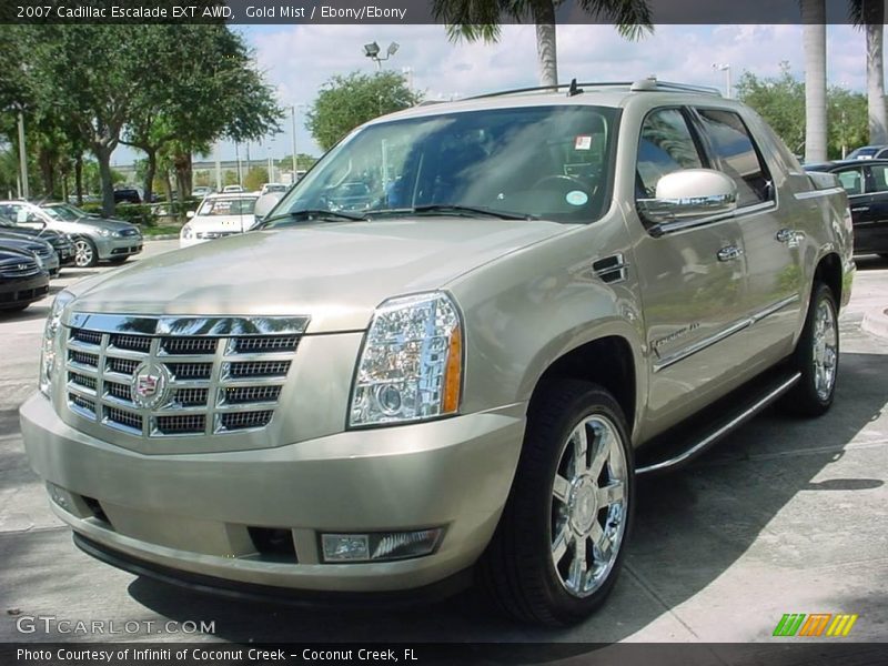 Gold Mist / Ebony/Ebony 2007 Cadillac Escalade EXT AWD