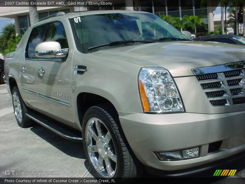 Gold Mist / Ebony/Ebony 2007 Cadillac Escalade EXT AWD