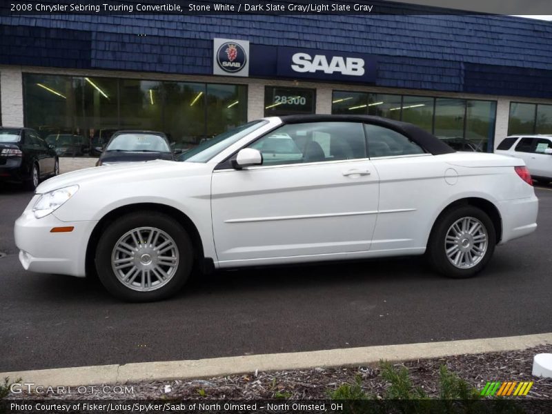 Stone White / Dark Slate Gray/Light Slate Gray 2008 Chrysler Sebring Touring Convertible