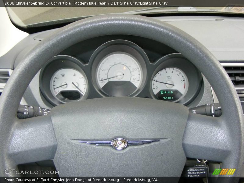 Modern Blue Pearl / Dark Slate Gray/Light Slate Gray 2008 Chrysler Sebring LX Convertible