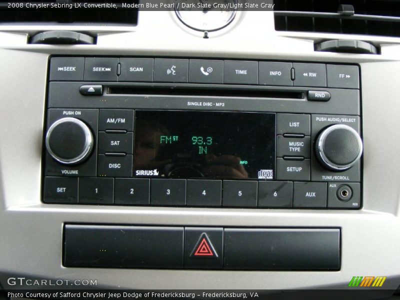 Modern Blue Pearl / Dark Slate Gray/Light Slate Gray 2008 Chrysler Sebring LX Convertible
