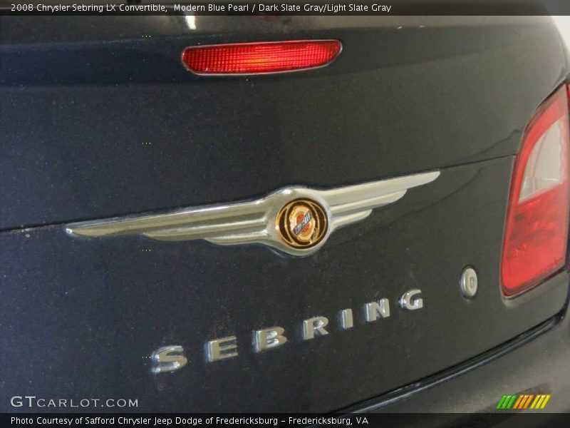 Modern Blue Pearl / Dark Slate Gray/Light Slate Gray 2008 Chrysler Sebring LX Convertible