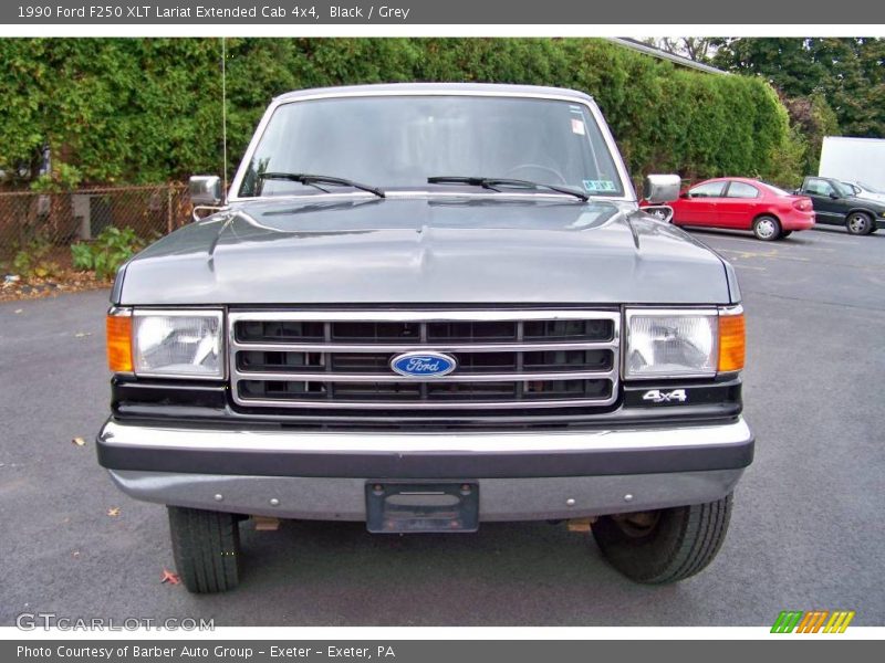 Black / Grey 1990 Ford F250 XLT Lariat Extended Cab 4x4