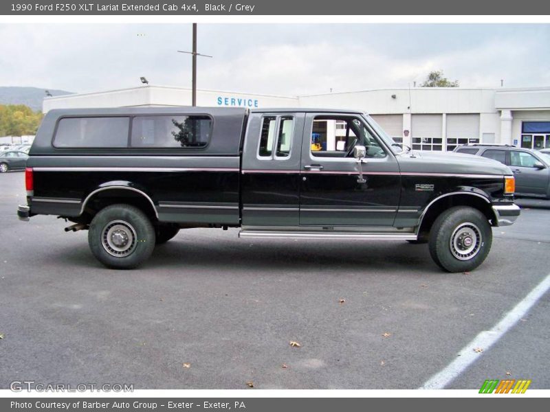 Black / Grey 1990 Ford F250 XLT Lariat Extended Cab 4x4