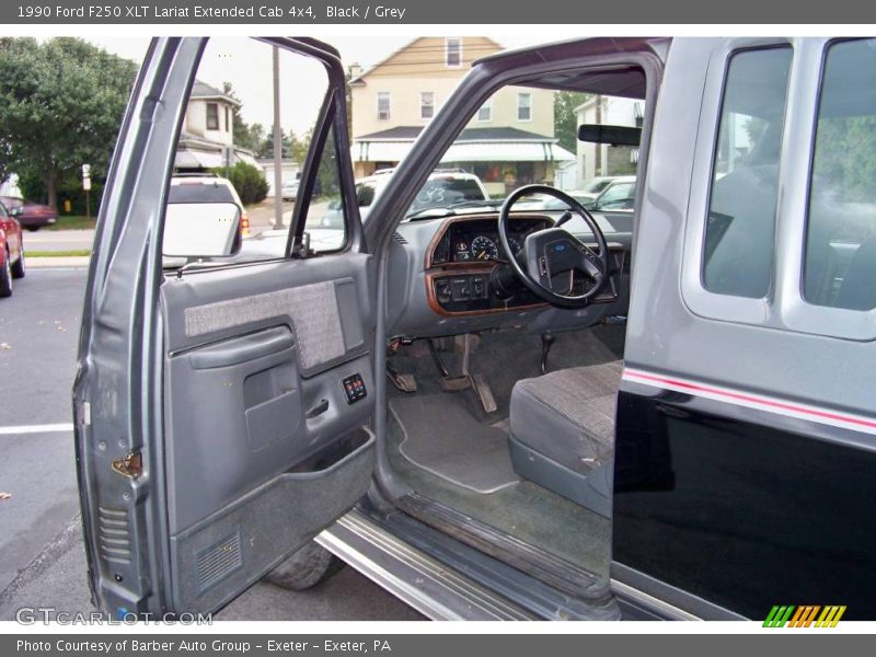 Black / Grey 1990 Ford F250 XLT Lariat Extended Cab 4x4