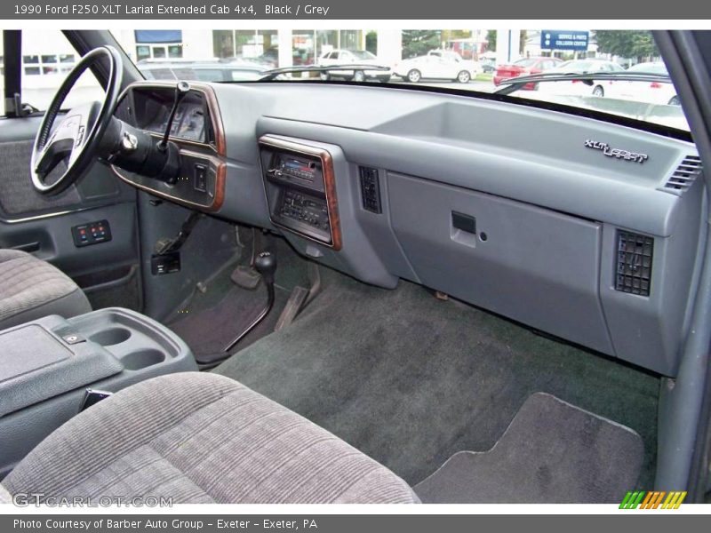 Black / Grey 1990 Ford F250 XLT Lariat Extended Cab 4x4