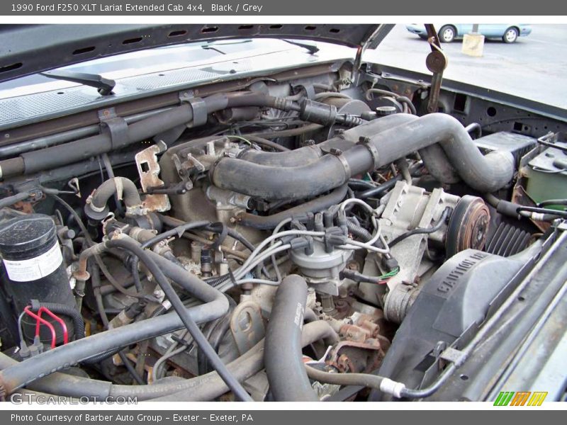 Black / Grey 1990 Ford F250 XLT Lariat Extended Cab 4x4