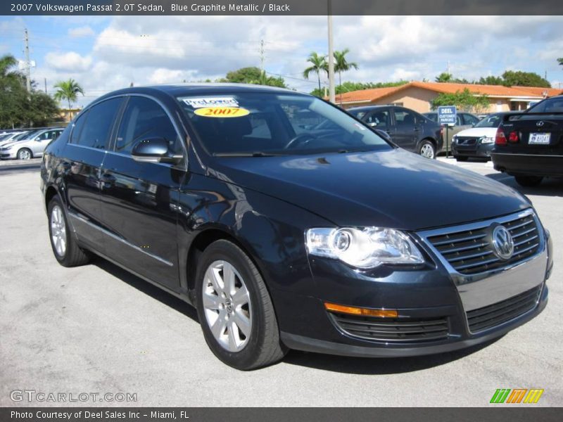 Blue Graphite Metallic / Black 2007 Volkswagen Passat 2.0T Sedan