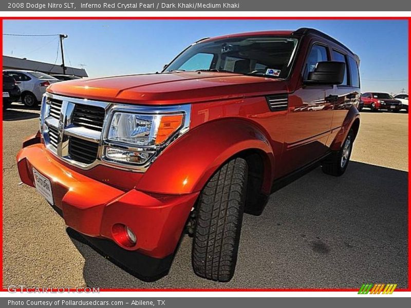 Inferno Red Crystal Pearl / Dark Khaki/Medium Khaki 2008 Dodge Nitro SLT
