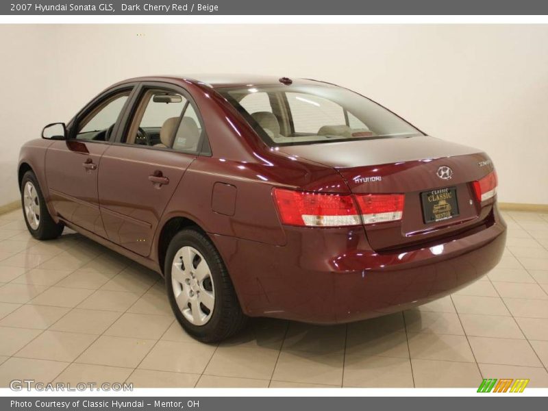 Dark Cherry Red / Beige 2007 Hyundai Sonata GLS