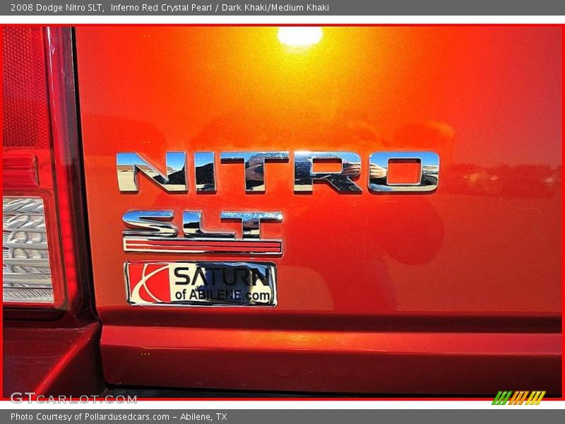 Inferno Red Crystal Pearl / Dark Khaki/Medium Khaki 2008 Dodge Nitro SLT