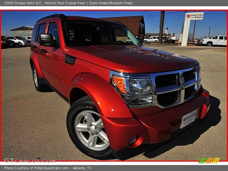 Inferno Red Crystal Pearl / Dark Khaki/Medium Khaki 2008 Dodge Nitro SLT