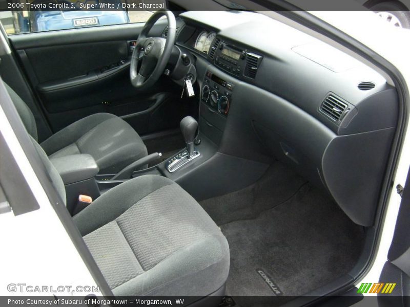 Super White / Dark Charcoal 2006 Toyota Corolla S