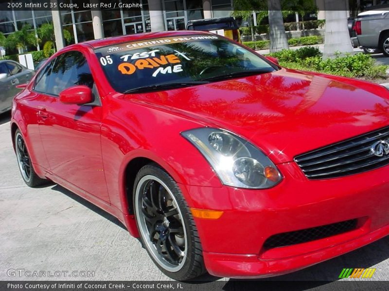 Laser Red / Graphite 2005 Infiniti G 35 Coupe