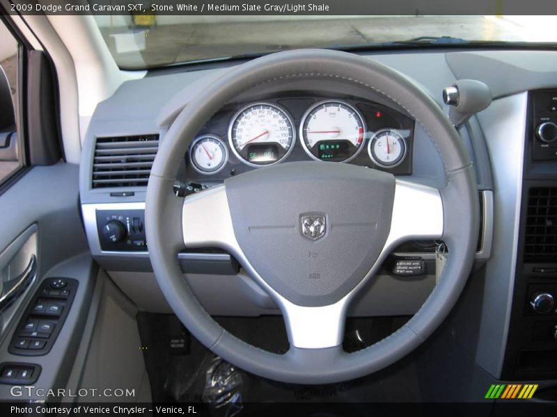 Stone White / Medium Slate Gray/Light Shale 2009 Dodge Grand Caravan SXT