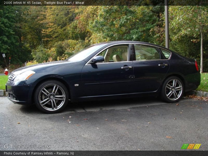 Twilight Blue Pearl / Wheat 2006 Infiniti M 45 Sedan