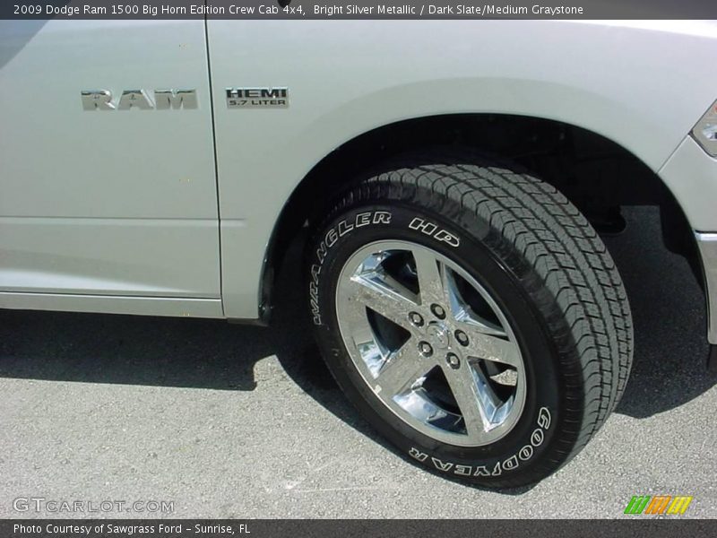 Bright Silver Metallic / Dark Slate/Medium Graystone 2009 Dodge Ram 1500 Big Horn Edition Crew Cab 4x4