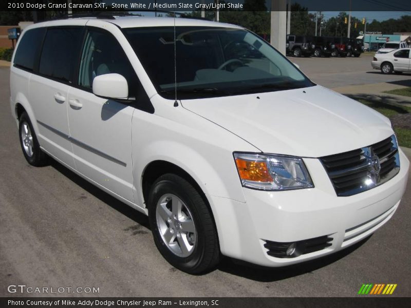 Stone White / Medium Slate Gray/Light Shale 2010 Dodge Grand Caravan SXT