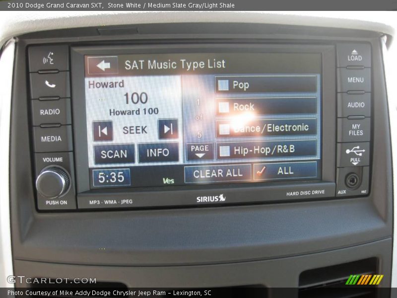 Stone White / Medium Slate Gray/Light Shale 2010 Dodge Grand Caravan SXT