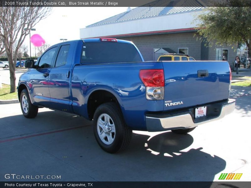 Blue Streak Metallic / Beige 2008 Toyota Tundra Double Cab