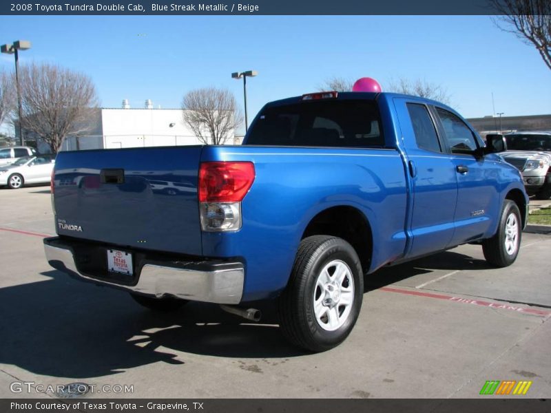 Blue Streak Metallic / Beige 2008 Toyota Tundra Double Cab
