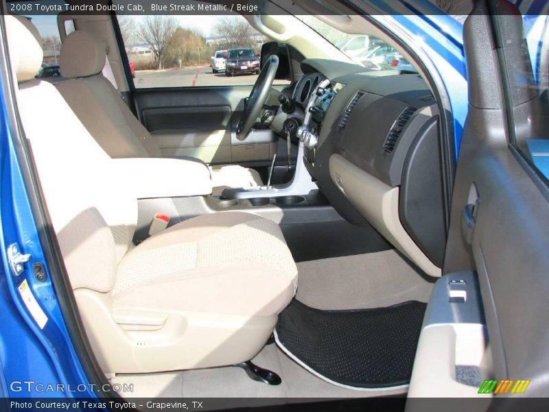 Blue Streak Metallic / Beige 2008 Toyota Tundra Double Cab