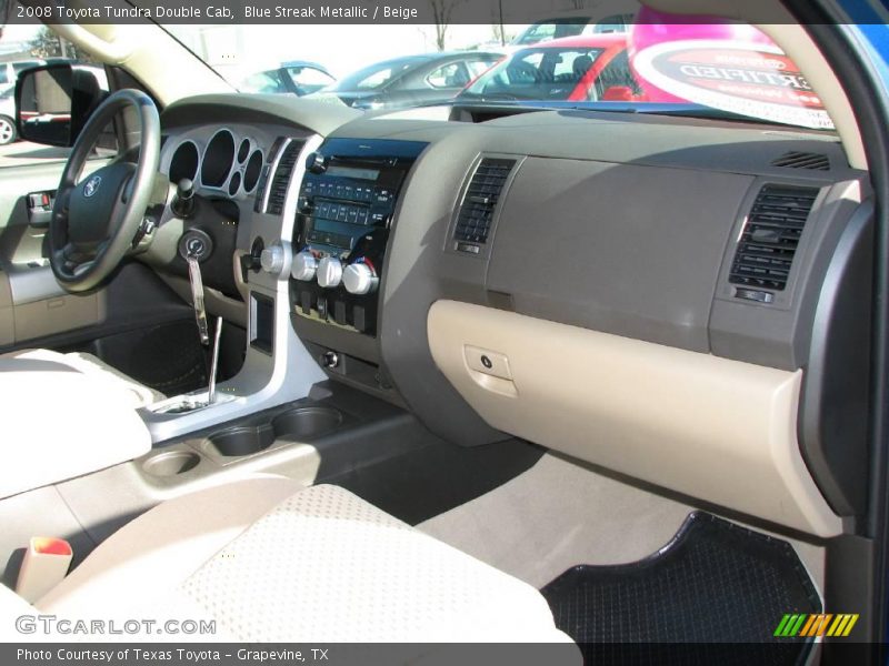 Blue Streak Metallic / Beige 2008 Toyota Tundra Double Cab