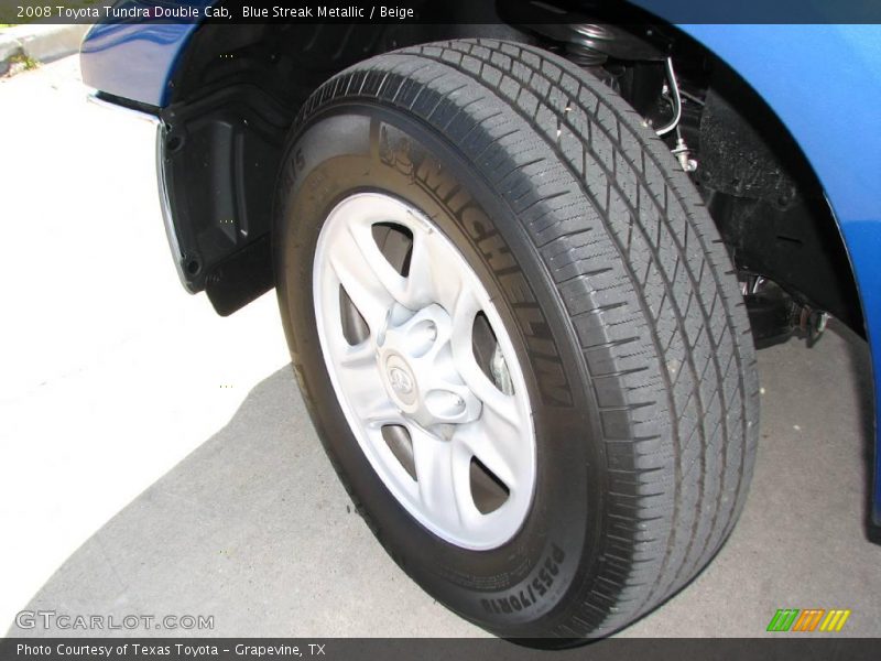 Blue Streak Metallic / Beige 2008 Toyota Tundra Double Cab