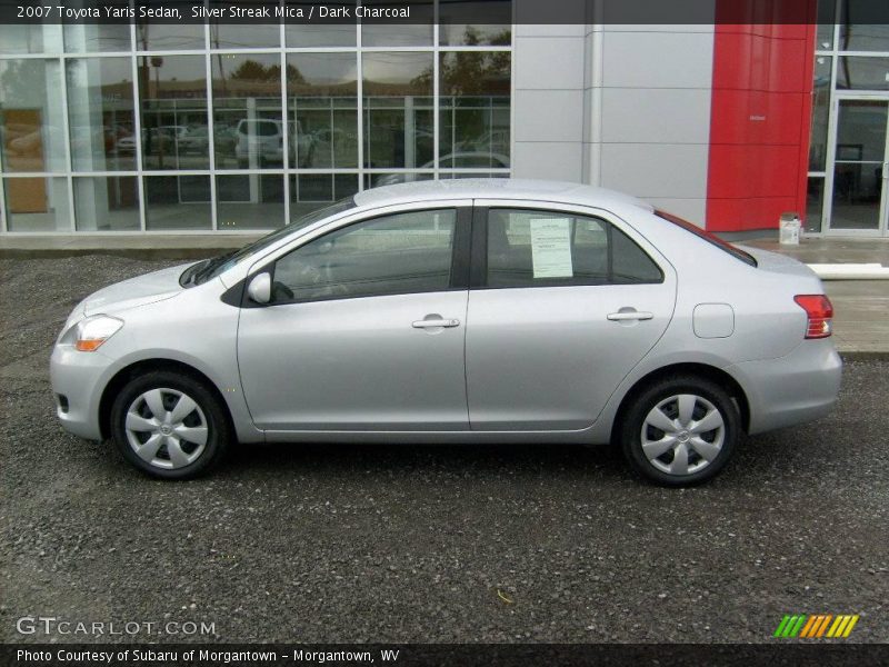 Silver Streak Mica / Dark Charcoal 2007 Toyota Yaris Sedan