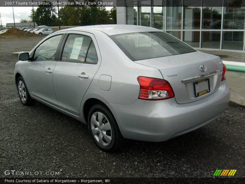 Silver Streak Mica / Dark Charcoal 2007 Toyota Yaris Sedan