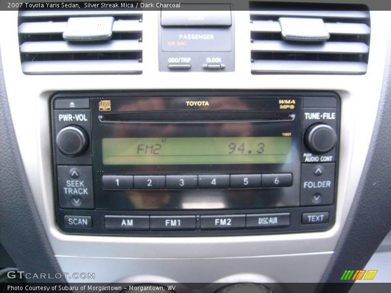 Silver Streak Mica / Dark Charcoal 2007 Toyota Yaris Sedan