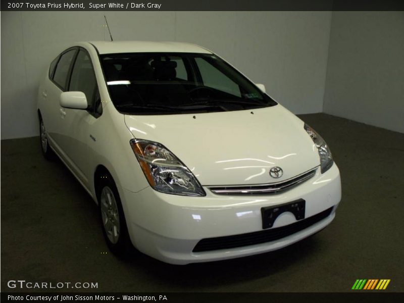 Super White / Dark Gray 2007 Toyota Prius Hybrid