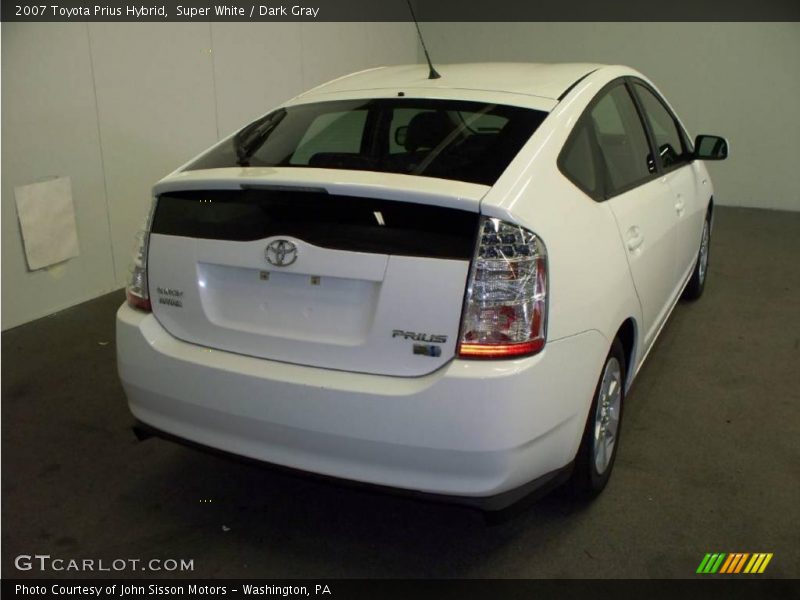 Super White / Dark Gray 2007 Toyota Prius Hybrid